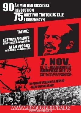 Big event in Copenhagen to commemorate The Russian Revolution and Trotsky’s speech