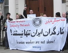 Picket in London demands independent workers’ unions in Iran