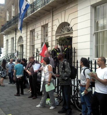 London Picket Outside Honduras Embassy