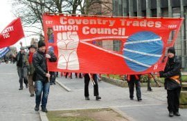 Coventry City Council trade unions on the march