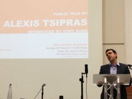 Tsipras speaks in London
