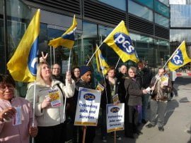 Portsmouth PCS members out on strike