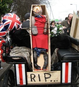 South Yorkshire mining families celebrate the death of Thatcher
