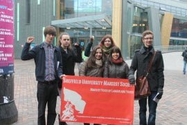 Marxist students out on the picket lines again!