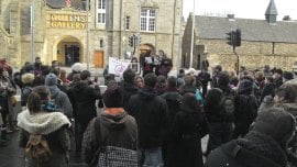 Edinburgh protests against Spanish abortion ban
