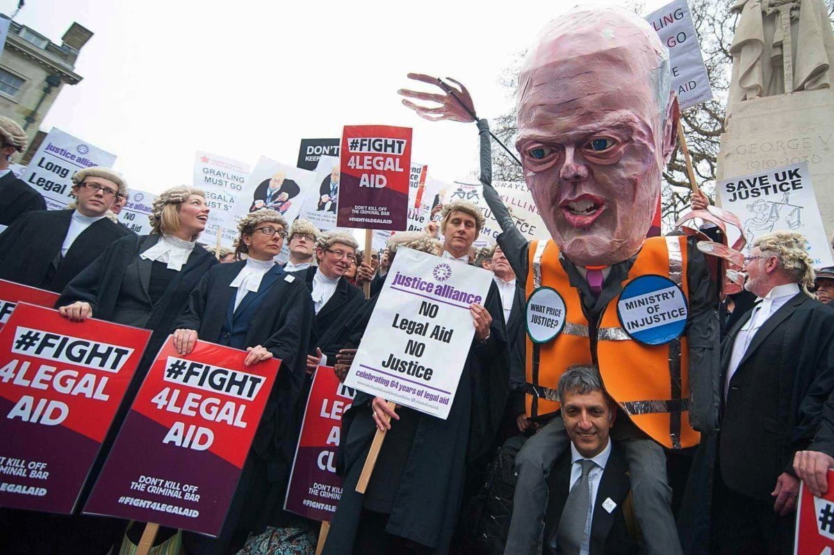 Striking lawyers lash out at legal aid cuts