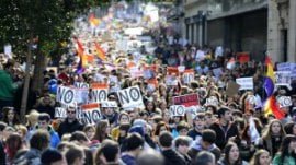 Students strike in Spain