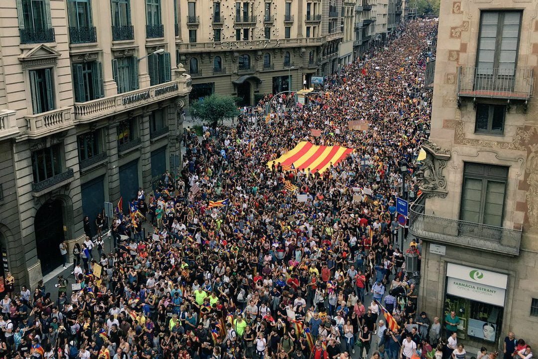 Catalonia shut down in protest against repression of referendum