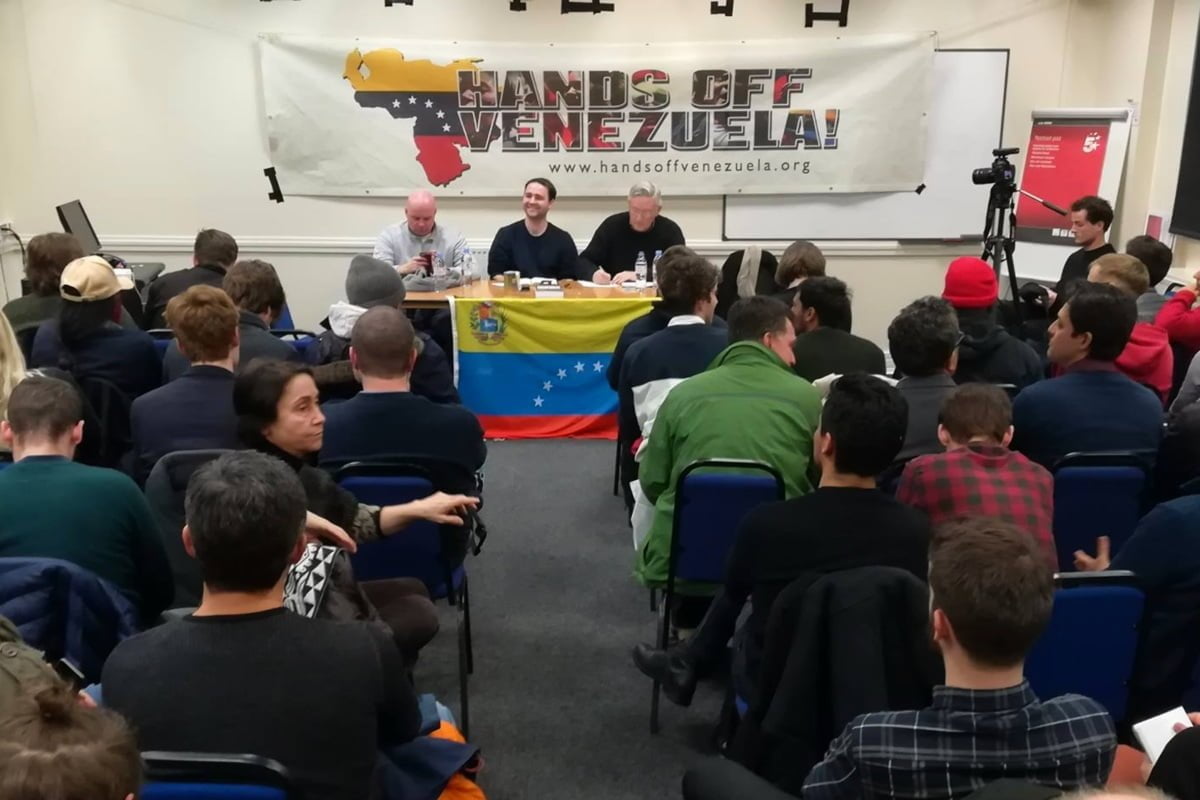 Packed London meeting says: Hands off Venezuela!