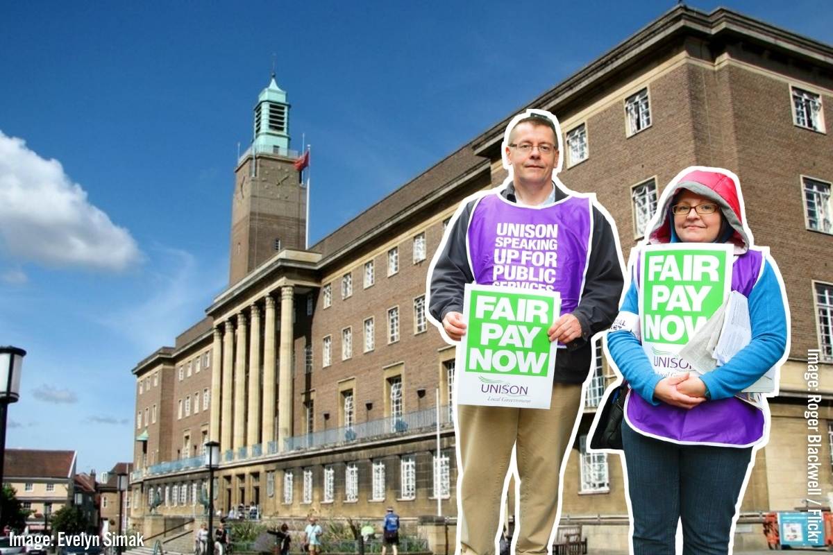 Norwich council workers prepare to strike against ‘fire and rehire’ attacks