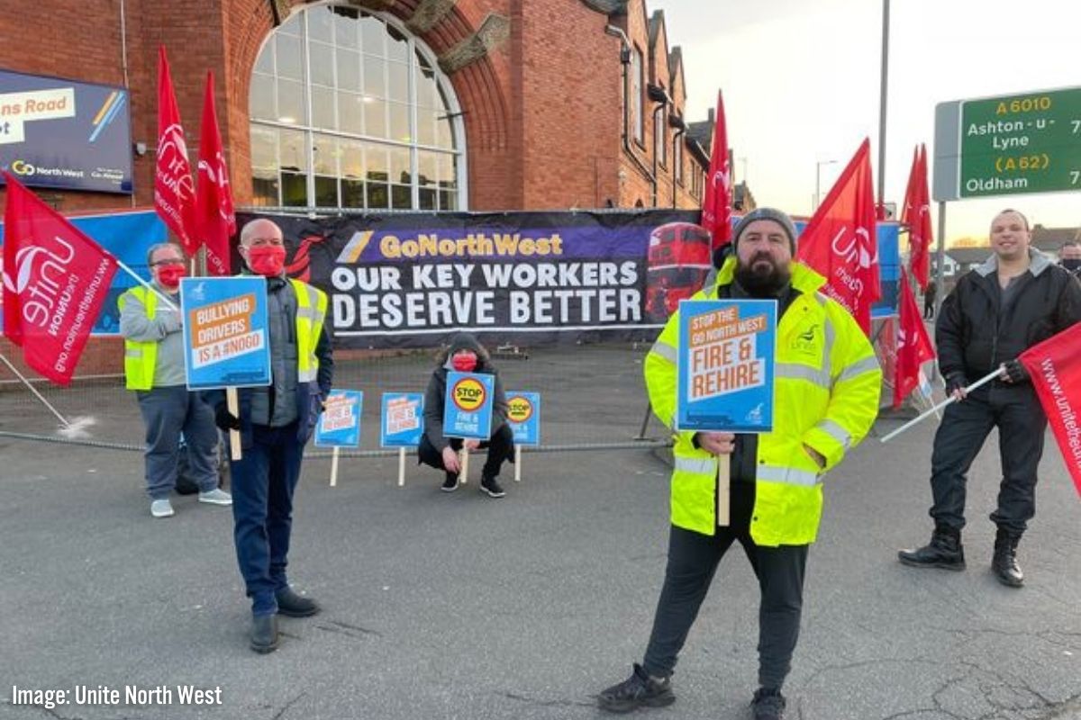 Manchester bus drivers fight back against ‘fire and rehire’ – and win!