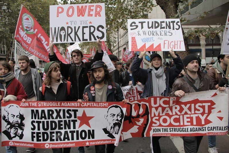 Marxist students MSF banner