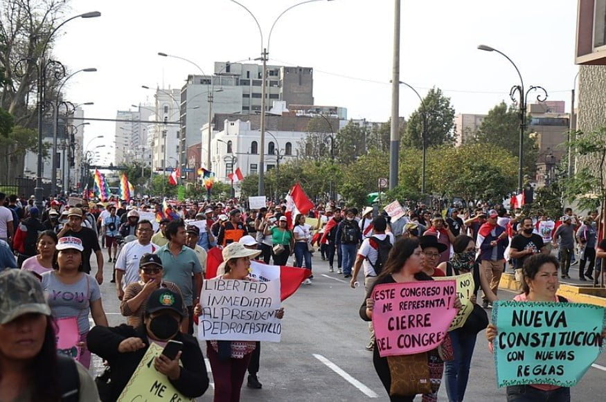 Peru protesters in Lima